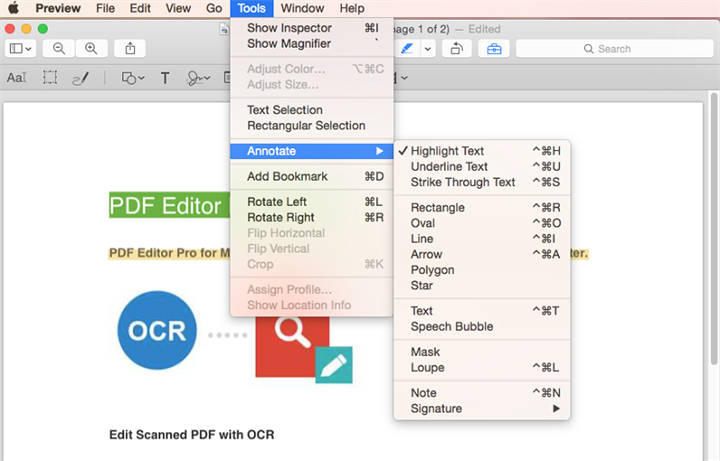 editing pdf for mac