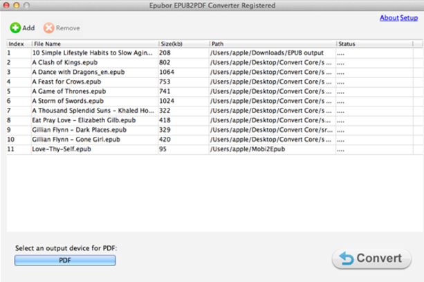 epub to pdf converter for mac