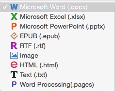 select output format