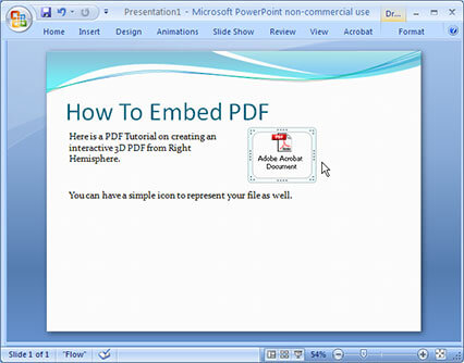 insert pdf to powerpoint