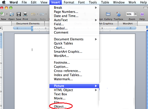 microsoft excel for mac can insert pdf