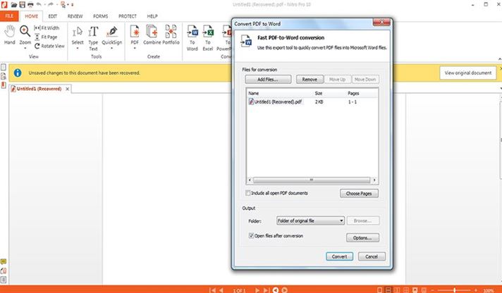 nitro pdf to excel converter review