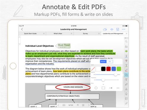 writing on pdf on ipad