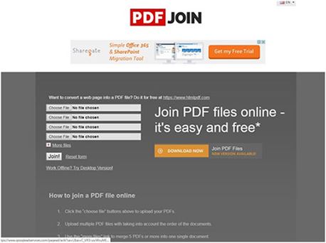 combine pdf files online for free
