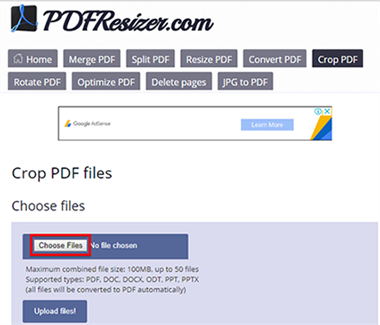 crop pdf resizer